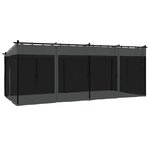 vidaXL Tonnelle avec parois en filet anthracite 6x3 m acier