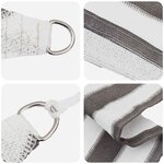 vidaXL Voile d'ombre Gris clair et blanc 2 5 x 2 5 m HDPE