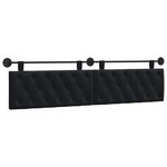 vidaXL Tête de lit suspendue Noir Velours