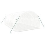 vidaXL Serre avec cadre en acier blanc 18 m² 6x3x2 m