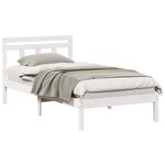 vidaXL Cadre de lit Blanc 90 x 190 cm Pin massif