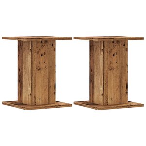 vidaXL Supports pour plantes 2 Pièces vieux bois bois d'ingénierie