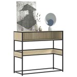 vidaXL Table console chêne sonoma 90x35x80 cm bois d'ingénierie