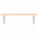 vidaXL Étagère de vasque murale acier et bois de chêne massif