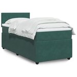 vidaXL Sommier à lattes de lit avec matelas Vert foncé 90x190 cm