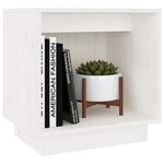 vidaXL Table de chevet Blanc 40x30x40 cm Bois de pin solide