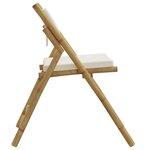 vidaXL Chaises de bistro pliantes lot de 4 et coussins blanc crème