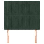 vidaXL Tête de lit Vert foncé 100x5x118/128 cm Velours
