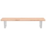 vidaXL Étagère de vasque murale acier et bois massif de hêtre