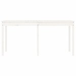 vidaXL Table de jardin blanc 159 5x82 5x76 cm bois massif de pin