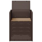 vidaXL Chaises de jardin salle à manger 2 Pièces Marron et taupe PP