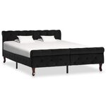 vidaXL Cadre de lit sans matelas noir velours 140x200 cm