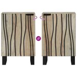 vidaXL Cabinet de salle de bain Marron et Noir 38 x 33.5 x 58 cm