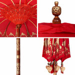 vidaXL Parasol balinais Rouge 185 x 185 x 260 cm