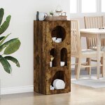 vidaXL Buffet Chêne fumé 40 x 35 x 100.5 cm Bois d'ingénierie