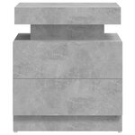 vidaXL Table de chevet Gris béton 45x35x52 cm Bois d'ingénierie