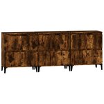 vidaXL Buffets 3 Pièces chêne fumé 60x35x70 cm bois d'ingénierie