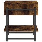vidaXL Table basse chêne fumé 40x40x45 cm bois d'ingénierie