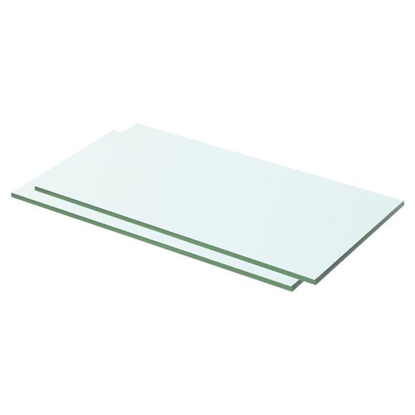 vidaXL Panneaux d'étagère 2 Pièces Verre Transparent 50 x 20 cm
