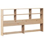 vidaXL Lit bibliothèque sans matelas 200x200 cm bois massif de pin