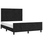 vidaXL Cadre de lit sans matelas noir 140x200 cm velours