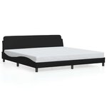 vidaXL Cadre de lit Dover noir 193x203 cm similicuir