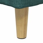 vidaXL Pouf de rangement avec coussin Vert foncé 80 x 80 x 45 cm tissu
