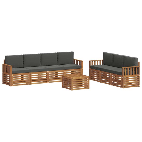 vidaXL Ensembles de canapés 8 pc Naturel et Anthracite