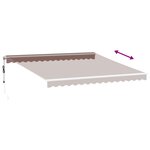vidaXL Auvent rétractable automatique avec LED marron 400x300 cm