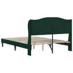 vidaXL Cadre de lit avec tête de lit Vert foncé 160 x 200 cm Velours