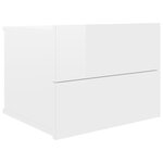 vidaXL Tables de chevet 2 Pièces Blanc brillant 40 x 30 x 30 cm Aggloméré