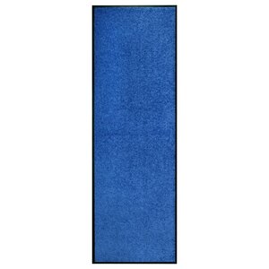 vidaXL Paillasson lavable Bleu 60x180 cm