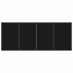 vidaXL Table de Jardin Noir 200 x 80 x 73 cm Teck massif