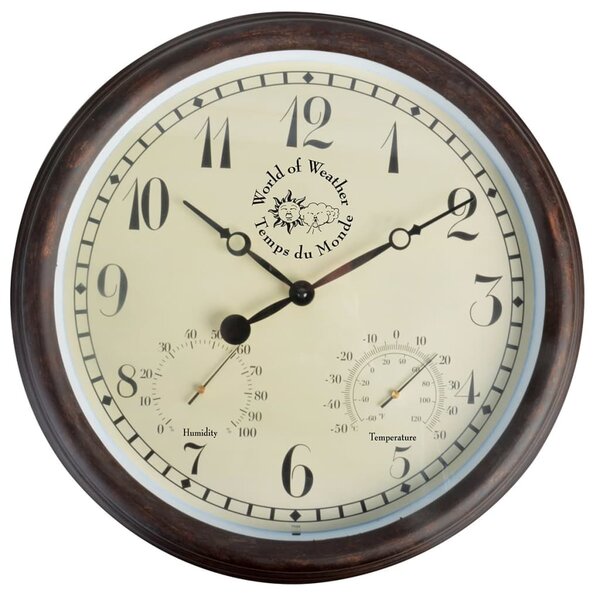 Esschert Design Horloge de station avec thermo-hygromètre 30 5cm TF008