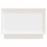 vidaXL Table basse Blanc 40x50x35 cm Bois massif de pin