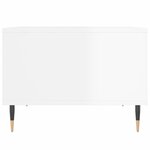 vidaXL Table basse Blanc brillant 60x50x36 5 cm Bois d'ingénierie