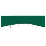 vidaXL Paravent 5 panneaux Tissu 600 x 120 cm Vert