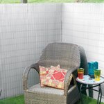 Nature Écran de jardin à double face PVC 1x3 m Blanc