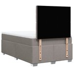vidaXL Sommier à lattes de lit avec matelas Taupe 120x200 cm Tissu