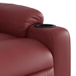 vidaXL Fauteuil inclinable Rouge bordeaux Similicuir