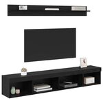 vidaXL Ensemble de meuble TV mural 5 Pièces Chêne noir Bois d'ingénierie