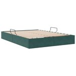 vidaXL Cadre de lit ottoman Vert foncé 140 x 190 cm Velours
