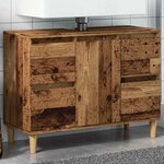 vidaXL Armoire d'évier vieux bois 80x33x60 cm bois d'ingénierie