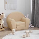 vidaXL Canapé-lit pour enfants crème peluche douce