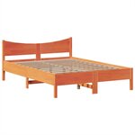 vidaXL Cadre de lit sans matelas cire marron 140x190cm bois pin massif