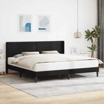 vidaXL Cadre de lit avec tête de lit Noir 200 x 200 cm Velours