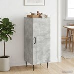vidaXL Buffet Gris béton 33 x 34 5 x 89 5 cm Bois d'ingénierie