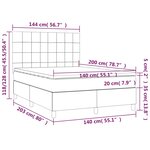 vidaXL Sommier à lattes de lit matelas et LED Bleu foncé 140x200 cm