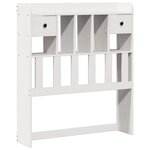 vidaXL Lit bibliothèque sans matelas blanc 100x200 cm bois pin massif