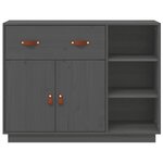 vidaXL Buffet Gris 98 5x40x75 cm Bois massif de pin